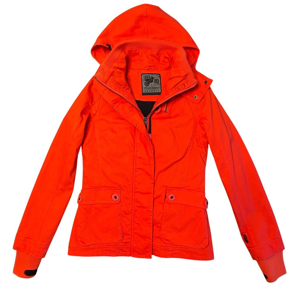 Fox Orange Utility Jacket with Hood